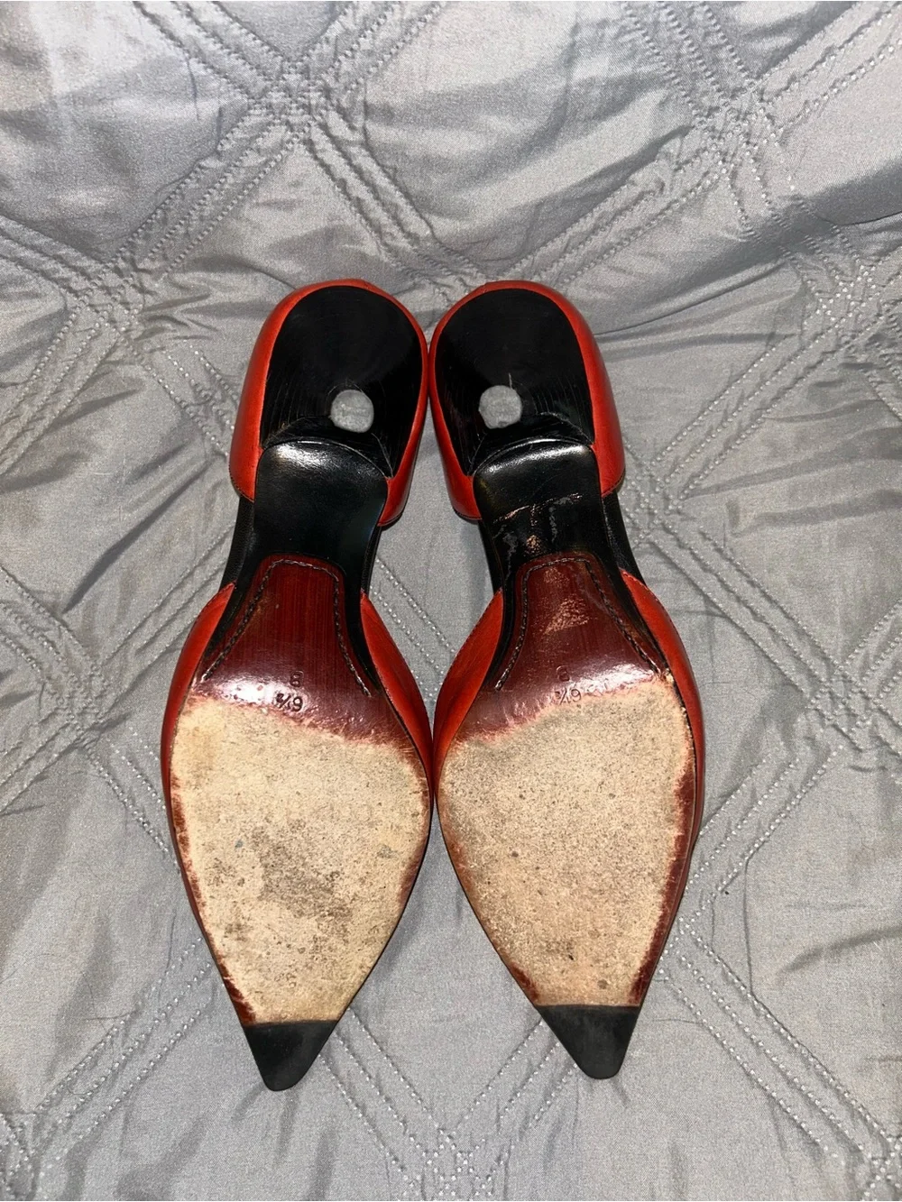 Cole Haan Red Pointed-Toe D'Orsay Pump with Loafer Strap